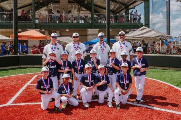 The Ville Platte 7-U Coach Pitch All-Stars, who also competed in the Dixie Youth Region III World Series in Monroe, are pictured with their coaches. In no particular order are Jacques Fontenot, Corbin Haller, Connor LaFleur, Owen Prudhomme, Hudson Deville, Khayden Serialle, Garic Addington, Owen Veillon, Patrick LaHaye, Daniel Rider, Max Miller, and Kharter Serialle. 