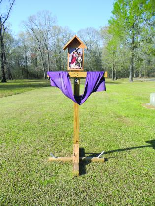 The Second Station of the Cross located at Mill Creek is shown here.
