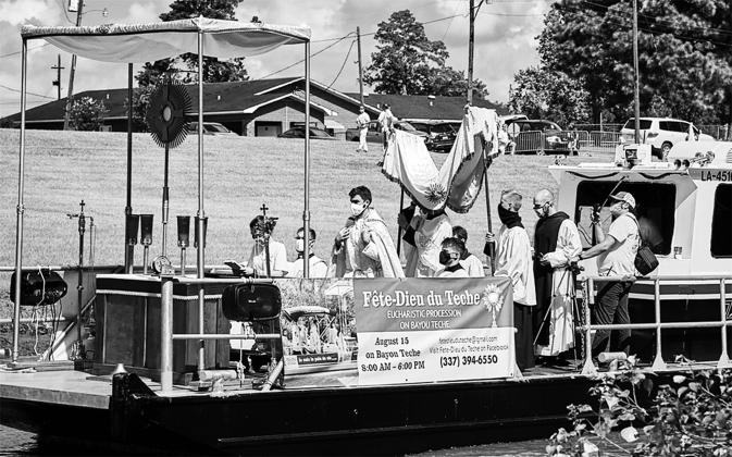 Fete-Dieu du Teche 40-mile Eucharistic Boat Procession held every year on Aug. 15 by traveling down Bayou Teche. (Photo submitted)