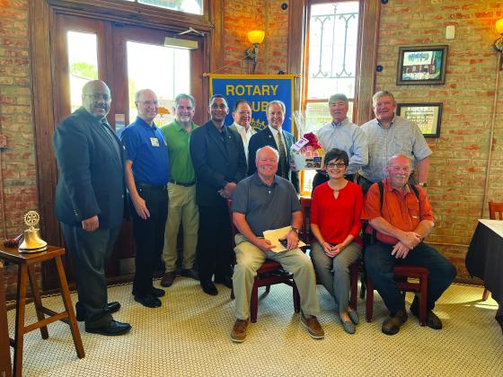 VP ROTARY WELCOMES DISTRICT GOVERNOR - Rotary 6200 District Governor Mark Lee was the guest speaker for the October 19, meeting of the Ville Platte Rotary Club. (Gazette photo by Heather Bogard)