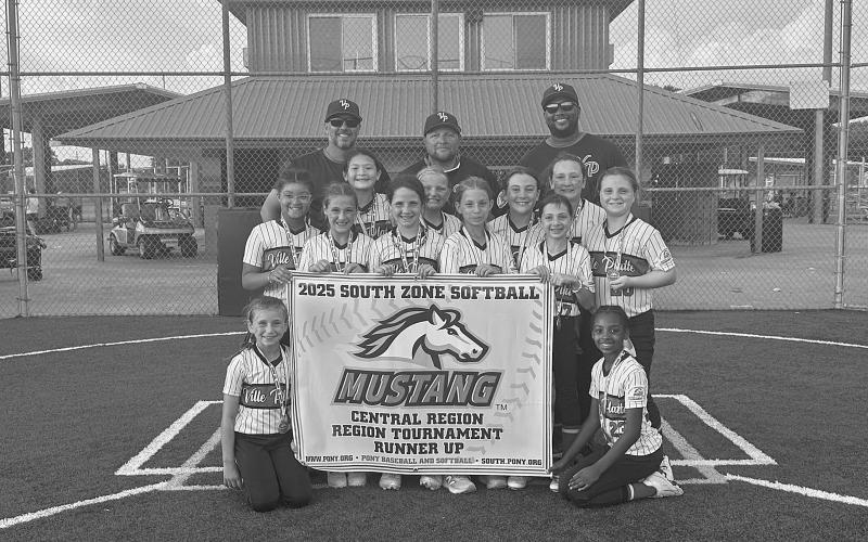 The 10U Softball All Stars were runners-up the Central Regional Tournament. Players are Maislyn Bellard, Allie Shae Le, Olivia Delafosse, Adalyn Butter, Allie Rae Johnson, Audrey Mire, Avery Johnson, Audrey Anne Pitre, Emma Kate Faul, Madison Ardoin, Ellie Soileau, and Madalyn Fontenot. (Photos courtesy of Ville Platte Girls Recreation)