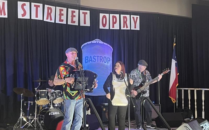 Jean-Pierre and the Zydeco Angels are pictured as they take the stage for A Cajun Country Farm Street Opry at the Convention and Exhibit Center on Thursday, February 1. (Gazette photo by Tony Marks)