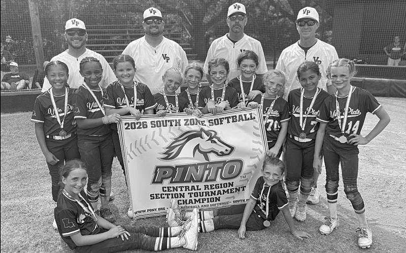The Ville Platte Elite 8U Softball All-Stars also won the central regional section tournament. Playing for the Elite are Aimee Fontenot, Alyssa Blood, Ava Fontenot, Eleanor Fontenot, Emma Kate Fontenot, Jolie Ludeau, Journey Broussard, Landry Leger, Lyla Miller, Nora Delafosse, Remi Veillon, and Ro’Miyah Hill.  (Photos courtesy of Ville Platte Girls Recreation Association)