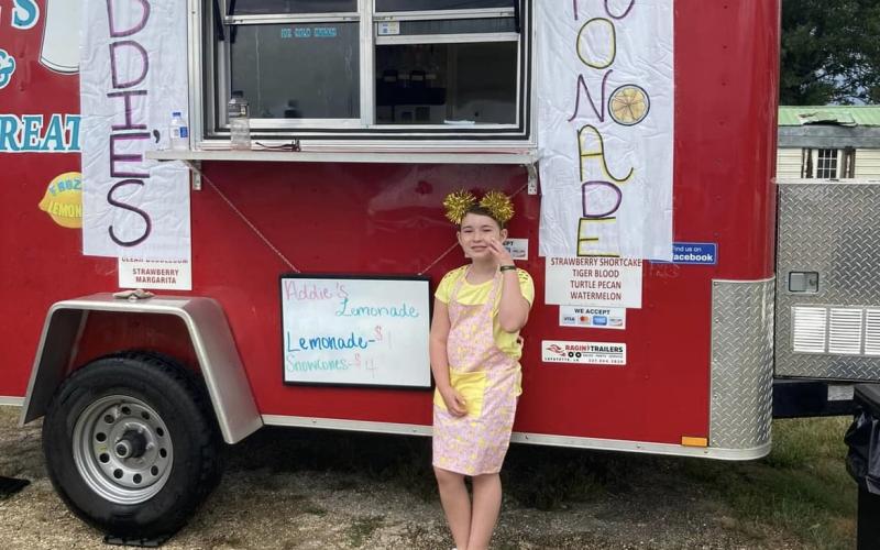 Addie Triplett used her lemonade stand to raise money for Dreams Come True Louisiana.