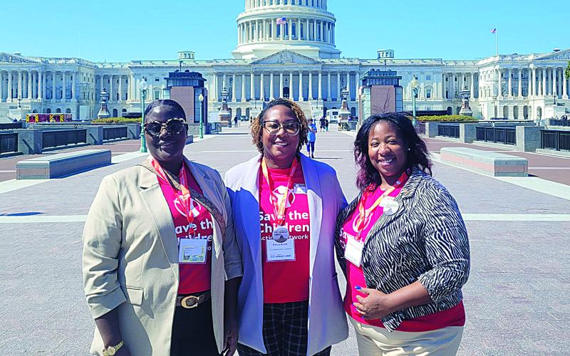 Ville Platte advocates, from left, Moenette Doucet, Erica Arvie, and Dafnee Chatman on Capitol Hill Tuesday, September 20, to urge lawmakers from both parties to invest in kids during Save the Children and Save the Children Action Network’s annual Advocacy Summit. (Photo courtesy of Save the Children)