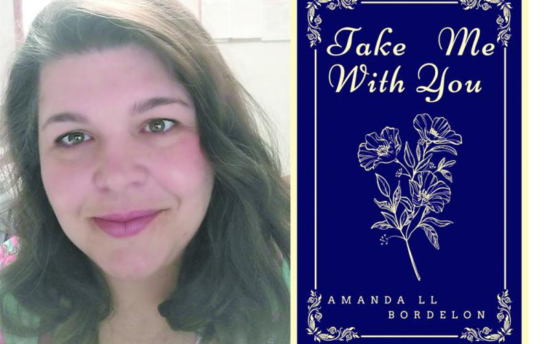 BORDELON PENS BOOK OF POETRY - Eunice native Amanda Lejeune Bordelon released her first book of poetry in June 2023. Shown above is a photo of the author and a photo of the cover artwork. (Photo courtesy of Amanda L. Bordelon)