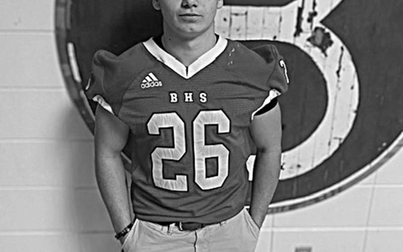 The District 5-1A offensive MVP Ashton Deaville was the focal point of Basile’s veer offense, rushing for 1130 yards and 19 touchdowns. (Gazette photo by Rhett Manuel)