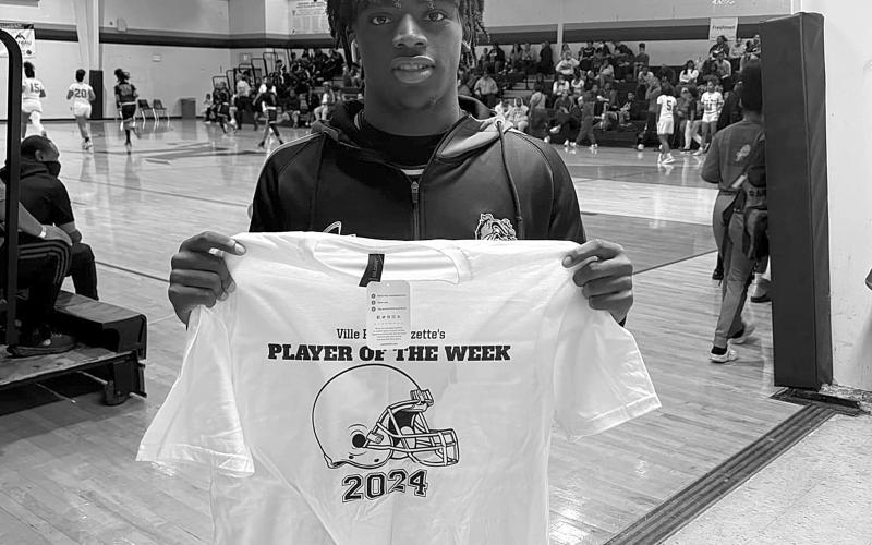 Player of the Week shirt is presented