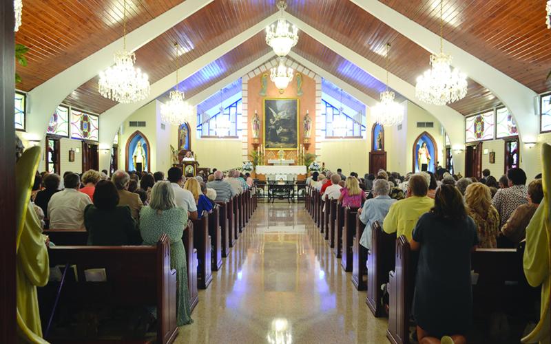 A rosary was prayed prior to the annual Charlene Richard Anniversary Mass. This year marks the 64th anniversary of the passing of the “Little Cajun Saint.” (LSN photo by Claudette Olivier)