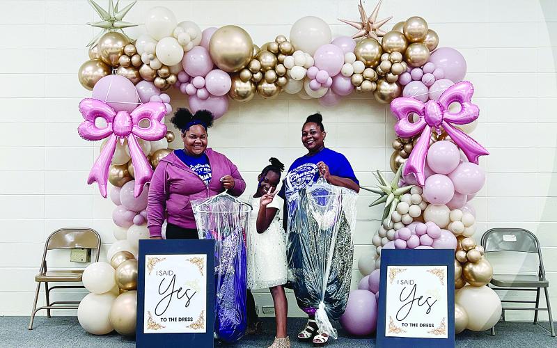 Dresses are donated to local girls