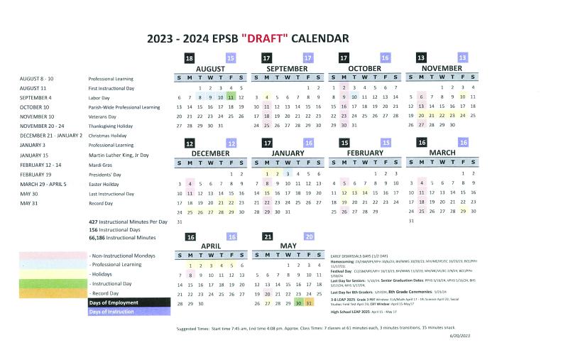 Adjustments are made to school calendar