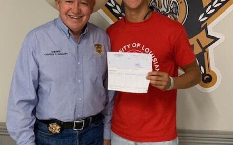 Louisiana Sheriff's Scholarship awarded to Eli Thomas