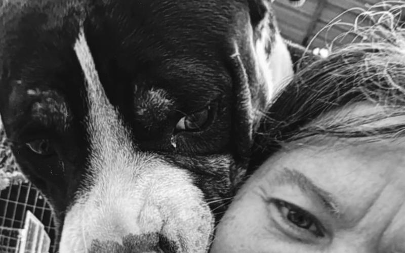 Bredana Baker, vice president of Heroes Everywhere Animal Rescue (HEAR) poses with rescue Bentley. (Photos courtesy of Gretta Ardoin)
