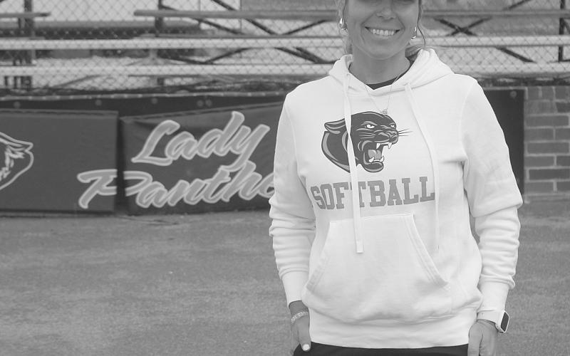 Alycia Hebert led her Pine Prairie Lady Panther softball team to a third consecutive undefeated district championship and to an appearance in the state semi-finals. She is named All-District and All-Parish coach of the year. (Gazette photo by Tony Marks)