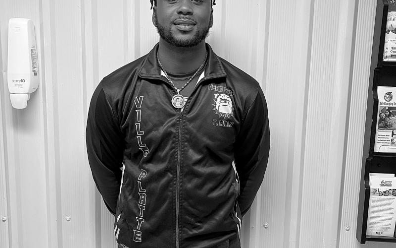 The 2025 Ville Platte Gazette’s coach of the year in boys’ basketball is Trey Hills, of Ville Platte High School. In his first season, he guided his team to a second round appearance in the playoffs. (Gazette photo by Tony Marks)