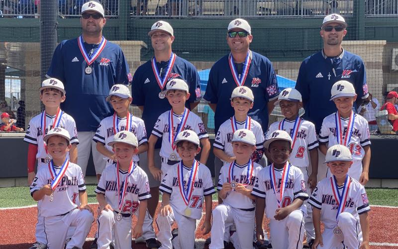The Ville Platte East T-Ball All-Stars, who competed in the Dixie Youth Region III World Series in Monroe, are pictured with their coaches. In no particular order are head coach Josh Fontenot and players Ty Fontenot, Jax Lavergne, Emmett Lafleur, Levi Welch, Baylor Doucet, Elliott Bischoff, Everett Fontenot, Amari Carr, Luke Allen LaHaye, Rivers Ortego, Greg Thomas, and Joseph LaHaye.