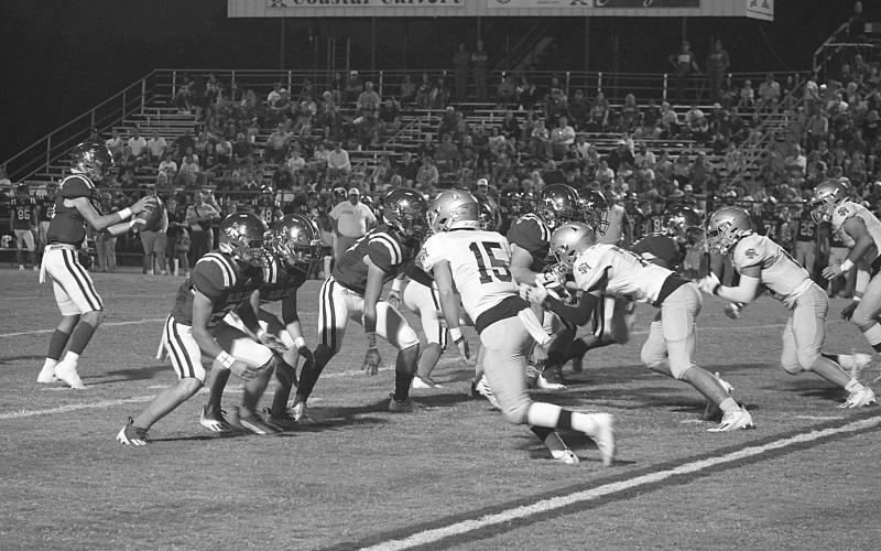 The Sacred Heart Trojans look to continue their hot streak this season as they face the Opelousas Catholic Vikings in a game that was rescheduled for tonight because of inclement weather. The game has major playoff implications for both teams. (Gazette photo by Rhett Manuel)