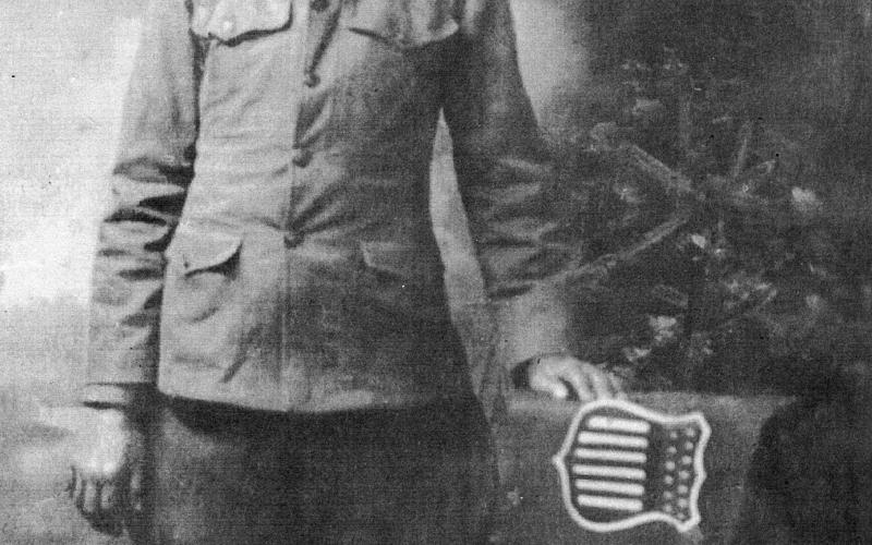 Josien Ardoin is pictured in his United States Army uniform. He was wounded in battle while fighting in World War I on July 18, 1918, and later served as president of the Evangeline Parish Police Jury and the Rotary Club of Ville Platte. (Photo courtesy of Avia Susan Boudreaux)
