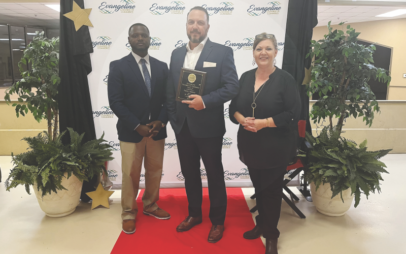From left: Darion Arvie, Man of the Year Nasen Soileau, and Connie Lamke. (Photos by Heather Bogard)