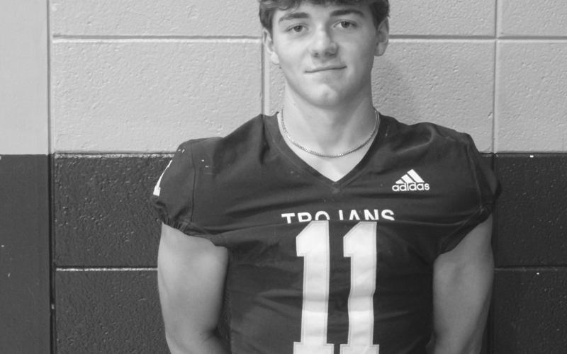 Sacred Heart’s Ashton Duos ran for 110 yards and collected 2.5 tackles for loss in the Trojans’ Week 10 win against Berchmans Academy.