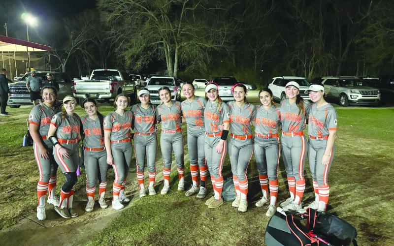 The Pine Prairie Lady Panther softball team is headed to the state tournament in Sulphur. Head coach is Alycia Hebert; and players are Camron Lafleur, Camryn Aguillard, Cheyanne Maricle, Chloe Adcock, Ella Fontenot, Ella Ortego, Josie Vidrine, Kynnedi Ware, Lainey Campbell, LeighAnna LeJeune, Macy (M.J.) Chauvin, and Sydney Fontenot. (Photo courtesy of Pine Prairie High School Softball)