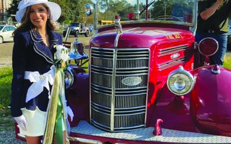 A SPECIAL RIDE - On Friday, October 15, MHS Homecoming Maid Pheobe Aguillard had a very meaningful ride to pay tribute to her late father, Damien Aguillard.  (Photo courtesy of Heather Aguillard)