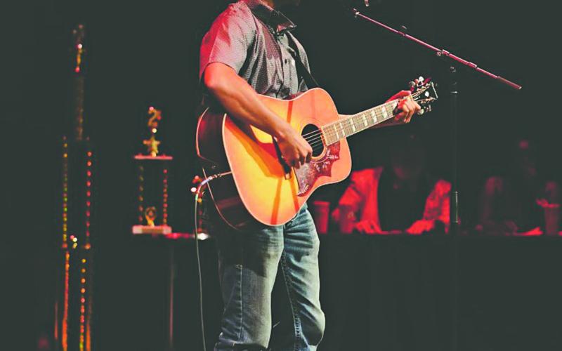 Mamou native Shaun Young takes the stage during the Lafayette Idol competition. (Photo courtesy of Adrian Allen)