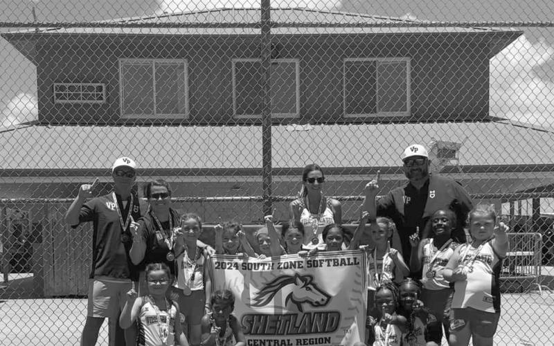 The 8U softball all-stars from Ville Platte earned a berth in the PONY World Series. Team members are Jamia Anderson, Journey Broussard, Blaike Dardeau, Aimee Fontenot, Ava Fontenot, Eleanor Fontenot, Emma Kate Fontenot, Landry Leger, Jolie Ludeau, Lyla Miller, Zaniah Thomas, and A’miyah Wilson. (Photo submitted)