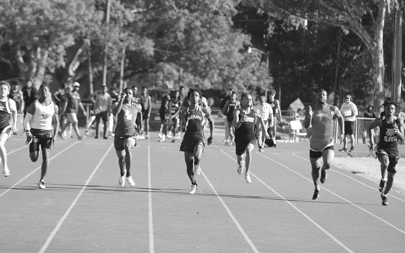 Student athletes, including those from Ville Platte High School, are pictured as they compete in the Region 2 Track Meet held in Iowa. Several participants from the parish finished in top three of their respective events which qualified them for the LHSAA State Track Meet at LSU’s Bernie Moore Track Stadium. (Photo by Nick Jagneaux)