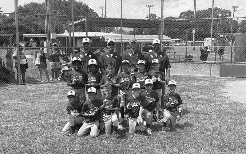 Pictured in the top photo are members of the Ville Platte 8U DYB All-Star team. Players are Kyrie Tillman, Hayden Mayeaux, Drake Andrus, JT Ardoin, Hayden Sonnier, Rhett Faul, Beckett Israel, Dawson Roberie, Cooper Haller, Holden Ortego, Luke Veillon, and Liam Freeman.