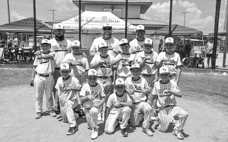 Pictured are the Dixie Youth District 7 Champions from Ville Platte. In no particular order are coaches, Tucker Addington, Josh Fontenot, and Guy Johnson; and players, Lake Johnson, Carter Lafleur, Thomas Fontenot, Aeden Guillory, Cam Latour, Drew Chapman, Ryker Addington, Jax Fontenot, Hayes Mayeaux, Ethan Deranger, and Cooper Lafleur. (Photo submitted)