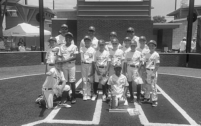 Pictured in the left photo are the Super 10s. Players are Baylor Doucet, Ty Fontenot, Everett Fontenot, Mattox Sylvester, Levi Welch, Rivers Ortego, Joseph LaHaye, Buddy Scott, Emmett Lafleur, Rhett Fruge, Elliott Bischoff, and Amari Carr; and coaches are Derek Fontenot, Josh Fontenot, and Brett Doucet.