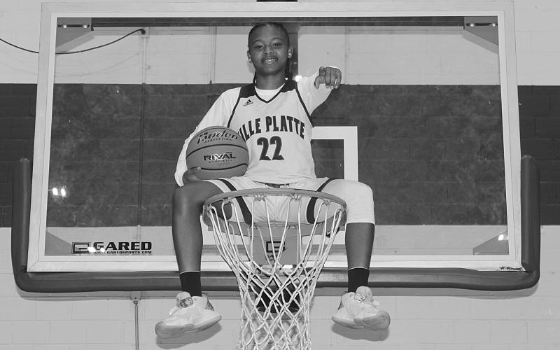 The parish’s co-MVP was the key to any success the Lady Bulldogs had this past season. Her quickness, shooting and passion fueled Ville Platte to a playoff berth despite a .500 season. (Gazette photo by Rhett Manuel)