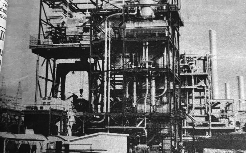 This 116,000 kilowatt steam turbine power unit, costing $11 million, and known as Unit 6 more than doubled the capacity of Cleco’s Coughlin Power Station on Bayou Cocodrie. This installation boosted Cleco’s system-wide capacity to 316,00 kilowatts.(Gazette file photo)