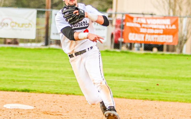 Our Parish MVP Cayden McCollough was the most well-rounded player in Evangeline Parish. He hit over .400 for the year, drove in nearly 30 runs, stole a plethora of bases and gave some innings on the mound as well. (Photo by Abby Reed))
