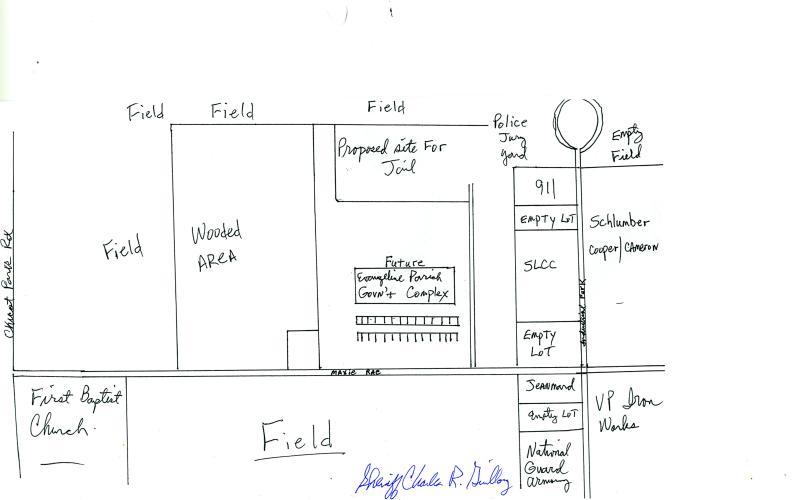 Pictured is a proposed rendering of the site of the new parish jail located in the Industrial Park. (Courtesy of Sheriff Charles Guillory)
