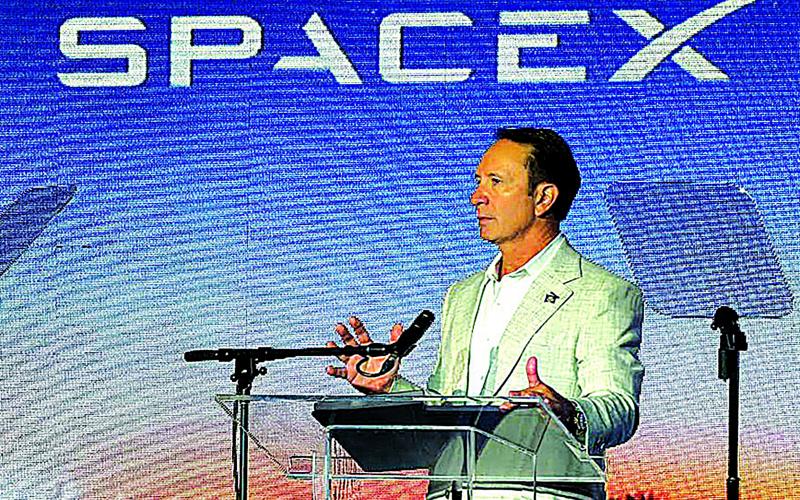Louisiana Gov. Jeff Landry announces that SpaceX will build at $100 billion Louisiana Campus in Vermilion Parish. (LSN photo by Chris Rosa)