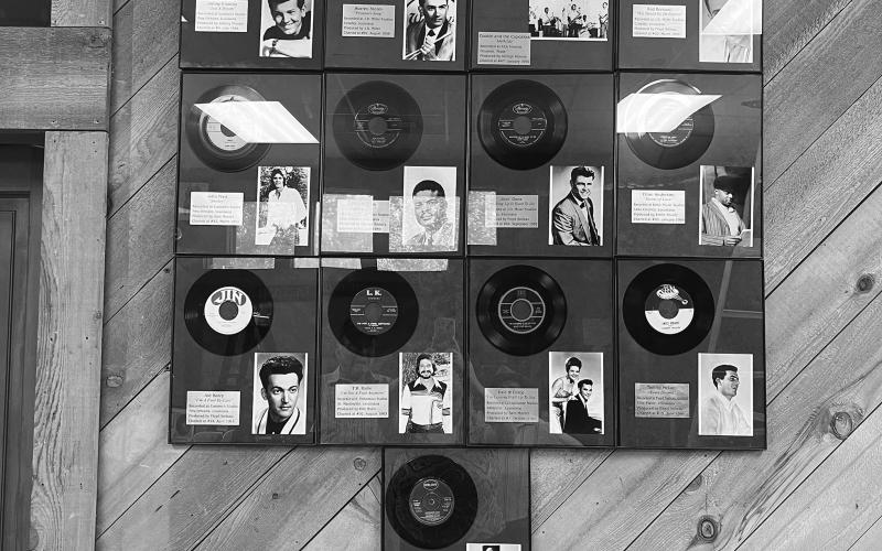 In the top left photo, is the new exhibit donated by Swamp Pop legend Johnnie Allan now on display at the Swamp Pop Museum.