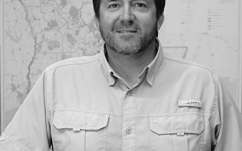 State Rep. Phillip DeVillier in his office at DeVillier House Movers and Leveling on U.S. 190 east of Eunice. DeVillier was re-elected unopposed for a third term as District 41 representative. (LSN photo by Harlan Kirgan)