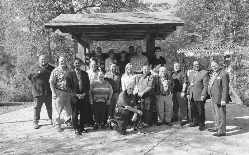 CLOUD VISITS WITH ROTARIANS AT THE ARBORETUM