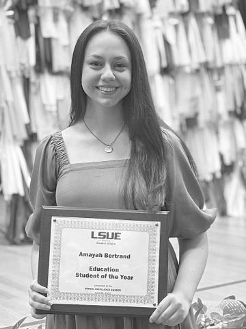 Amayah Bertrand, LSUE Education Student of the Year