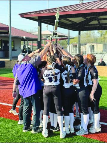 The BCE softball team is pictured with the state championship trophy. Team members are Adalynn Fontenot, Brylee Fontenot, Emily Fontenot, Kynaddi Ware, Blaiklee Mire, Callie Johnson, Macy Hebert, Laken Fontenot, Ella Ortego, Angel Tezeno, Callie Byrd, Julie Messer, Laikyn O’Conner, Finley Doucet, Avery Kramer, Madison Messer, Jaidyn Santoro, Aniyah George, Ann-Katherine Vidrine, Vayda Maricle, and Macy Hebert. (Photo courtesy of Chuncey Fontenot)