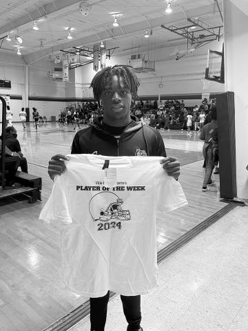 Player of the Week shirt is presented