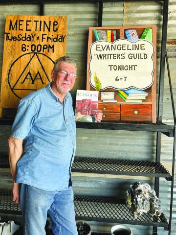 Local author Chris Fontenot poses with a copy of his new book titled “Class of ‘69.” Fontenot will be participating in the Evangeline Parish LIbrary Book Fest on Saturday, May 20, and will have a few copies available for purchase. The event will serve as the official release of his latest book. (Gazette photo by Heather Bogard)
