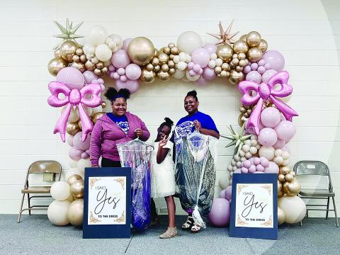 Dresses are donated to local girls