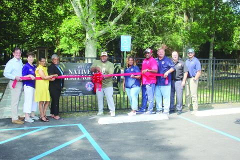 Ribbon cutting is held at Native Plant and Heritage Garden