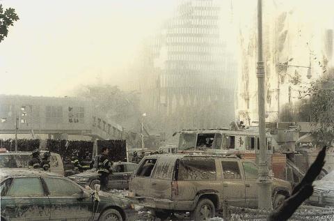SEPTEMBER 23, 2001 - This photograph was taken of the World Trade Center in New York on the day the terrorists struck.