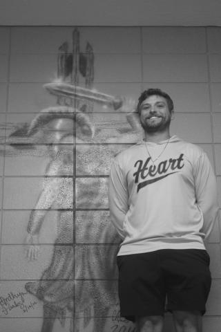 Kayne Hargrave, of Sacred Heart, guided his Trojans to a top-10 finish and a first-round bye in the playoffs. For his efforts, he was named the parish’s coach of the year in baseball. (Gazette photo by Tony Marks) 