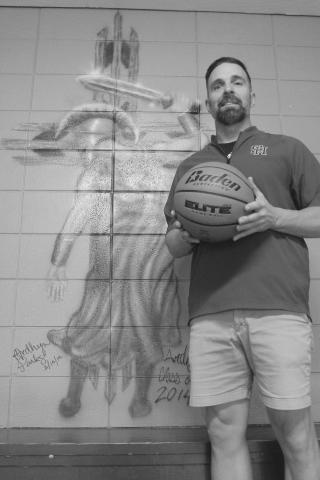 Josh Harper, head coach of the Sacred Heart Lady Trojans, was selected coach of the year. (Gazette photo by Tony Marks)