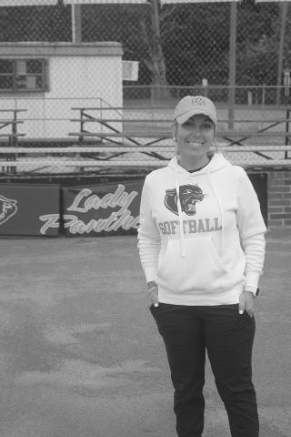 Alycia Hebert led her Pine Prairie Lady Panther softball team to a third consecutive undefeated district championship and to an appearance in the state semi-finals. She is named All-District and All-Parish coach of the year. (Gazette photo by Tony Marks) 